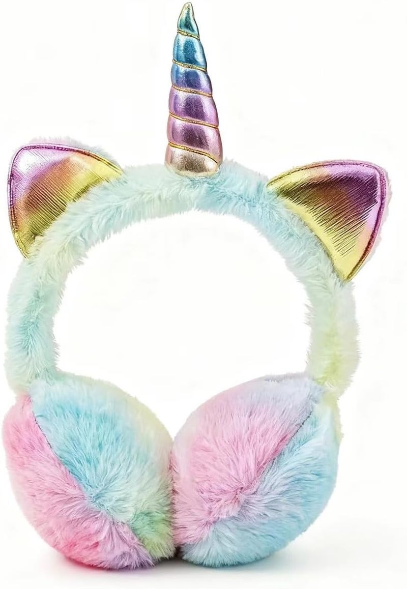 KEEPFLY Store Kids Girls Winter Earmuffs Warm Cute Plush Cat Ears Muffs Toddler Boys Ear Warmer Outdoor Ear Covers - Image 1